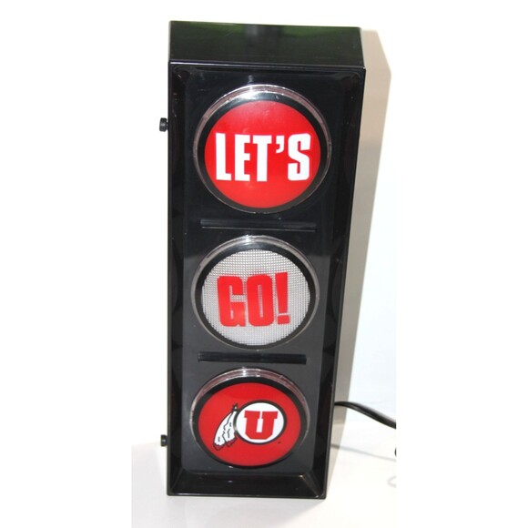 University Utah Football Utes Flashing Let's Go Utes Traffic Stop Light Box  16" - Picture 1 of 11